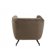 Fauteuil lounge Marianah gris foncé - style contemporain avec assise capitonnée en velours_4