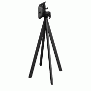 Infinity mange-debout avec piètement noir + plateau HPL Galaxy Marble Ø70 cm_4