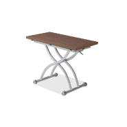 Table relevable extensible HIRONDELLE compacte finition noyer 100 x 57/114 cm_4