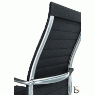 Fauteuil de direction Evole en eco cuir - Mobel Linea - Noir_4