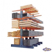 Rayonnage cantilever - stockage de charges longues et larges - modulable et robuste_4