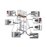 Échafaudage aluminium Banchalu ULTRALU - Hauteur de travail de 4.00 m à 9.75 m - Plateau baquet alu/bois avec trappe_4