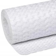 Vidaxl paravent de balcon blanc 1000x90 cm résine tressée 156293_4