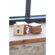 Jeu de memory en bois de bouleau laminé - professions - 24 tuiles de 40x40 mm avec logo imprimé_4