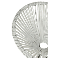 Fauteuil design AGAFI - rotin blanc - forme œuf - utilisation intérieure et extérieure_4