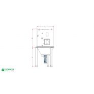 Silo de stockage plastique pour lignes industrielles de recyclage