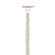 Vidaxl corde de travail blanc 6 mm 100 m polypropylène 153042_4