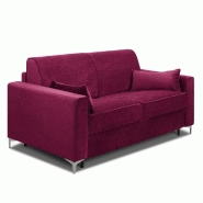 Canapé convertible express Jackson 120cm - Matelas Comfort Bultex® 12cm - Sommier lattes Renatonisi - Tissu tweed rose_4
