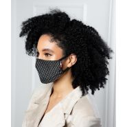 Masque barrière grand public - Star Dust - Modèle chic avec barrette nasale et motifs métalliques_4