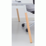 Bureau 2 personnes Ogi W - MDD - Non, Blanc, Bouleau clair, 120 x 121 cm_4