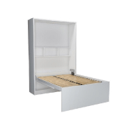 Lit escamotable FIDJI - couchage 140 x 200 cm - profondeur 50 cm - mélaminé blanc mat - ouverture assistée_4