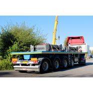 Modèle Max410 de semi-remorque plateau pour transport industriel efficace