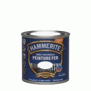 Peinture fer extérieur HAMMERITE - Blanc martelé - Direct sur rouille - 0.25L - Protection et décoration des métaux ferreux_4