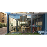 Allugarden - Pergola en aluminium design avec plaques en polycarbonate compact - personnalisable avec éclairage LED_4