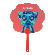 Éventail sur-mesure - poignée en plastique et papier stratifié - impression digitale - minimum 100 pcs_4