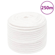 Vidaxl corde de bateau blanc complet 14 mm 250 m polypropylène 152571_4