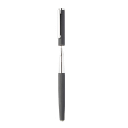Set de stylos - Stylo à bille et roller en aluminium texturé - Boîte cadeau noire_4