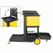 Chariot de nettoyage avec armoire verrouillable noir | Jantex - FU998_4