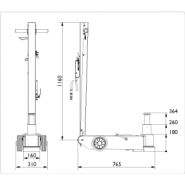 25-2AP - Cric hydropneumatique pour industrie aéronautique - AC Hydraulic - Capacité : 25T_4
