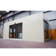 Bureau de chantier modulaire - Empilable - 6,00 x 2,40 m hauteur 2,60 m - Porte en acier galvanisé - Module-T_4