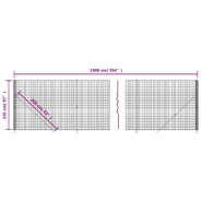 Vidaxl clôture en treillis métallique avec bride vert 2,2x10 m 154151_4