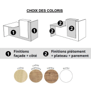 Banque d'accueil 50-50 - PMR - 180 cm - Fabrication française - Garantie 5 ans_4