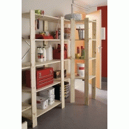 Étagère en pin - 4 tablettes - l.82 x p.40 x h.170 cm - finition brute à peindre - charge 100 kg par tablette_4