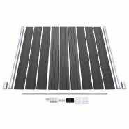 Vidaxl ensemble de panneau de clôture wpc 353x186 cm noir 3070429_4