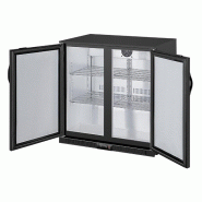 Arrière-bar deux portes pleines pivotantes Série G noir 208L | Polar - GL016_4