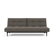 Canapé-lit convertible Innovation Living Splitback Styletto - 115x210 cm - Pieds chêne noir - Tissu Flashtex Dark Grey_4