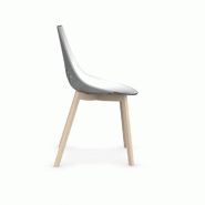 Lot de 2 chaises Jam W transparentes - Assise bicolore blanche et transparente - Piétement en hêtre blanchi - Fabrication italienne_4