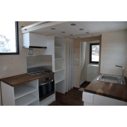 Tiny house Lugano Quadrapol 19,5 m² - avec mezzanine, toit en bac acier et cuisine en chêne massif_4