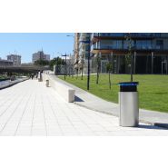 Sloop - Poubelle Publique - Larus - acier/inox - 80 + 80 L_4