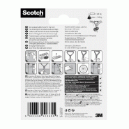 4 bandes auto-agrippantes transparentes SCOTCH - 7,6 cm x 25 mm - fixation extra forte, résistantes aux intempéries_4