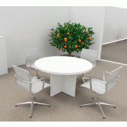 Table de réunion ronde TAK- Mobel Linea - Blanc_4