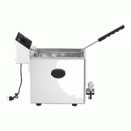 Friteuse électrique simple 8L - avec robinet de vidange | GGM_4