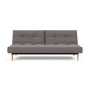Canapé-lit INNOVATION LIVING SPLITBACK STYLETTO - Pieds chêne naturel - Convertible 115x210 cm - Tissu Mixed Dance Grey_4