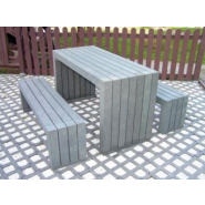 Ensemble pique-nique en plastique recyclé hanit - KIT CALERO V1 - 150 cm, 285 Kg - Forme cubique et robuste_4