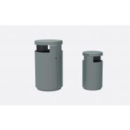 Urbus - Poubelle publique avec cendrier - Larus - Fonte et acier, 32L ou 80L_4
