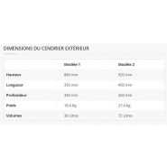 Cendrier corbeille extérieur - DMC21270 - DMC - 38 L ou 72 L - toit de protection et tamis esthétique et solide_4