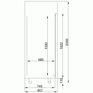 Congélateur en acier inox mono block 1400 ltr energy line l1400 négative 7489.5015 COMBISTEEL_4