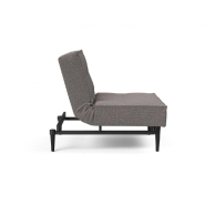 Innovation Living - Fauteuil convertible Splitback Styletto avec lit 90x115 cm - Pieds fuseau noir - Tissu Mixed Dance Grey_4
