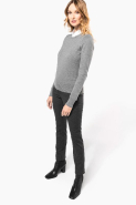 Pull Supima col rond femme - 100% coton peigné - Réf : PK901 - Kariban Premium_4