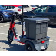 Tracteur électrique autoporté compact avec caisson sécurisé Black box - Capacité 100kg -Cobrane A1_4