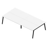 Cs-a - Bureau open space 4 personnes - Kollori - Sobre et design avec piétement A et plateau coulissant_4