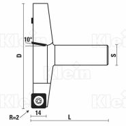 W190.100.Ru - Fraise à plaquette - Sistemi S.R.L. - Diamètre 100 mm - Pour plastique - Rotation droite_4