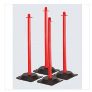Poteau de signalisation - Direct Signalétique - Quatro avec pied en caoutchouc 1,6 kg - Lot de 4_4
