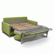 Canapé convertible OGGETTO - Matelas 16 cm - Système express - Sommier à lattes 160 cm - Velours vert - Fabrication italienne_4