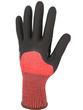 Gants de protection nitrile mousse - Coupure niveau D - Support PEHD - Phd54red_4