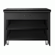Comptoir caisse TORONTO - L900 mm - Plan de travail en granit Noir - P900_4